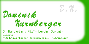 dominik nurnberger business card